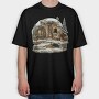 Snowy Mistletoe Garden, Tricou Oversize Barbati (Unisex)