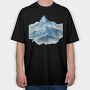 Snowy Mountain Peak, Tricou Oversize Barbati (Unisex)