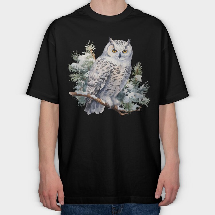 Snowy Owl Club, Tricou Oversize Barbati (Unisex)
