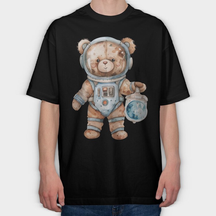 Space Bear Club, Tricou Oversize Barbati (Unisex)