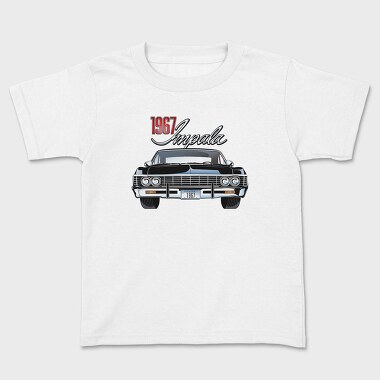 1967 Impala Classic Car Artwork, Tricou Copii