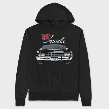 1967 Impala Classic Car Artwork, Hanorac Oversize Barbati (Unisex)