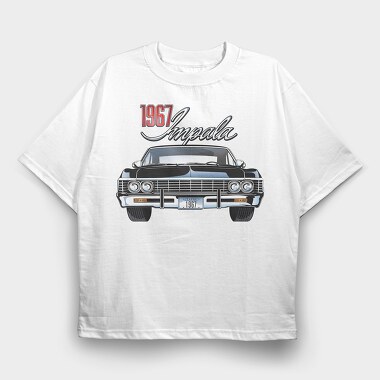 1967 Impala Classic Car Artwork, Tricou Oversize Barbati (Unisex)