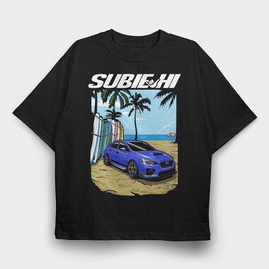 Beach Car Sport Sunny Palm, Tricou Oversize Barbati (Unisex)