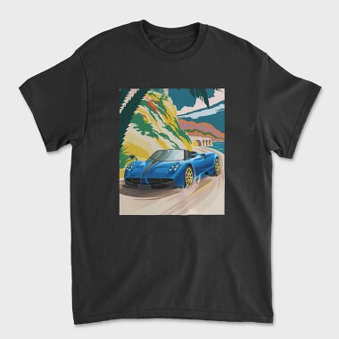 Coastal Speed Car Palm Ocean, Tricou Barbati (Unisex)
