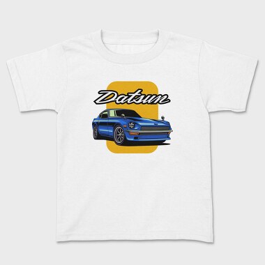Datsun Blue Car Art, Tricou Copii