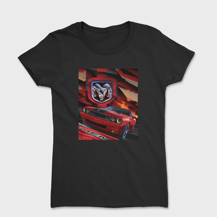 Dodge Challenger Srt Hemi Red, Tricou Femei
