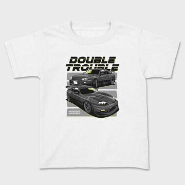 Double Trouble Nissan 240Sx Stance Fast, Tricou Copii