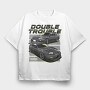 Double Trouble Nissan 240Sx Stance Fast, Tricou Oversize Barbati (Unisex)
