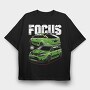 Green Focus Rs Fast Car, Tricou Oversize Barbati (Unisex)