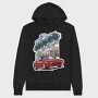 Hollywood Red Car Palm Tree Modern, Hanorac Oversize Barbati (Unisex)
