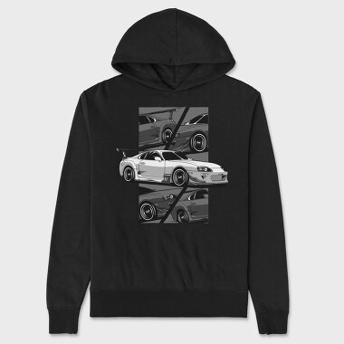 Jdm Supra Fast Stance Garage, Hanorac Oversize Barbati (Unisex)