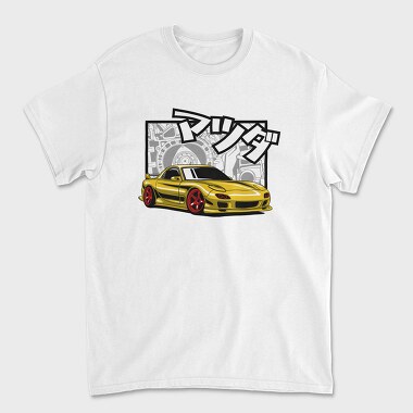 Mazda Rx7 Jdm Gold Fast Metallic, Tricou Barbati (Unisex)