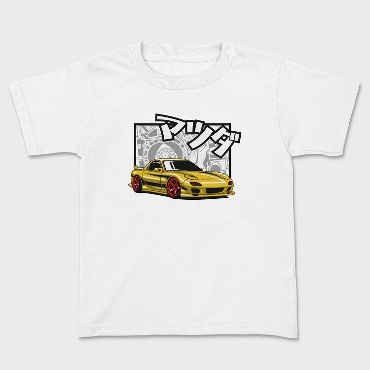 Mazda Rx7 Jdm Gold Fast Metallic, Tricou Copii
