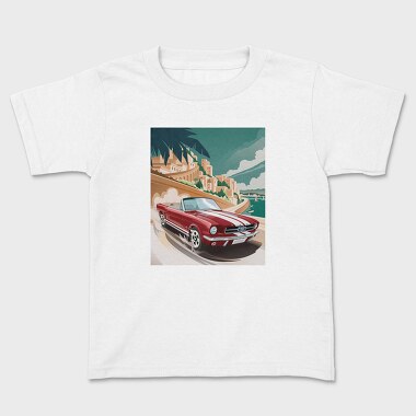 Mustang Coast Cruise Red, Tricou Copii