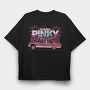 Pink Car Promise Palm Ocean, Tricou Oversize Barbati (Unisex)