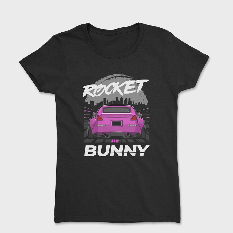 Pink Car Rocker City Skyline, Tricou Femei