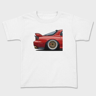 Red Car Modern Stance Fast Mod, Tricou Copii