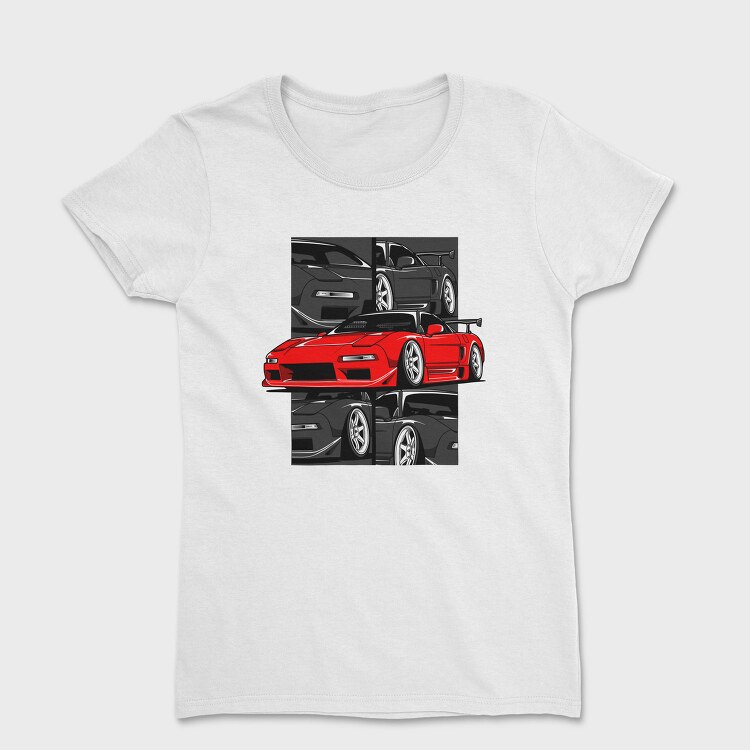 Red Nissan 240Sx Stance, Tricou Femei