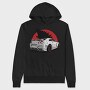 Silver Nissan Gtr Wolf Red Moon, Hanorac Oversize Barbati (Unisex)