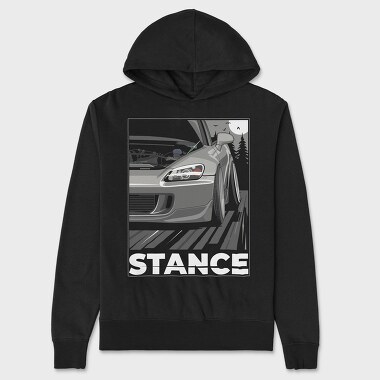 Stance Car Night Road, Hanorac Oversize Barbati (Unisex)