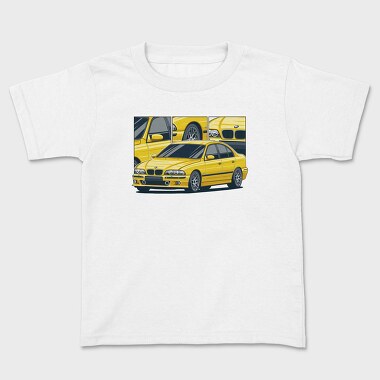 Yellow Bmw 5 Series Fast Mod, Tricou Copii