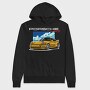 Yellow Porsche Turbo S Night Sky, Hanorac Oversize Barbati (Unisex)