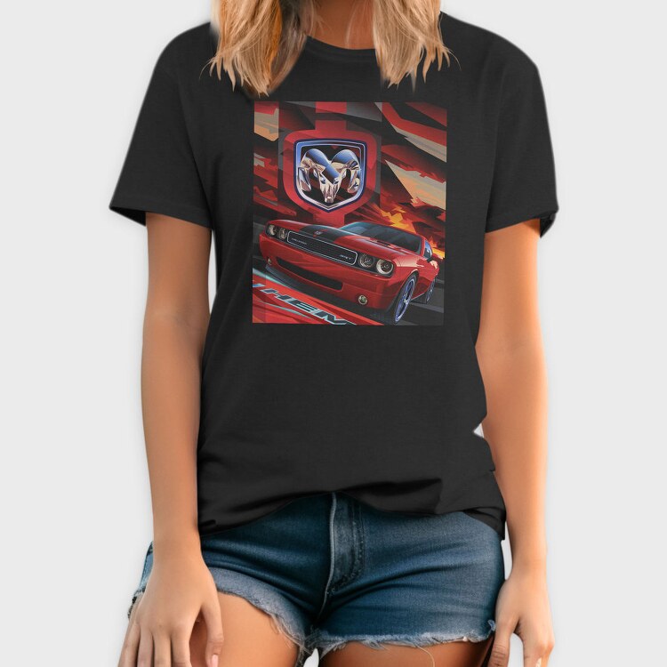 Dodge Challenger Srt Hemi Red, Tricou Barbati (Unisex)