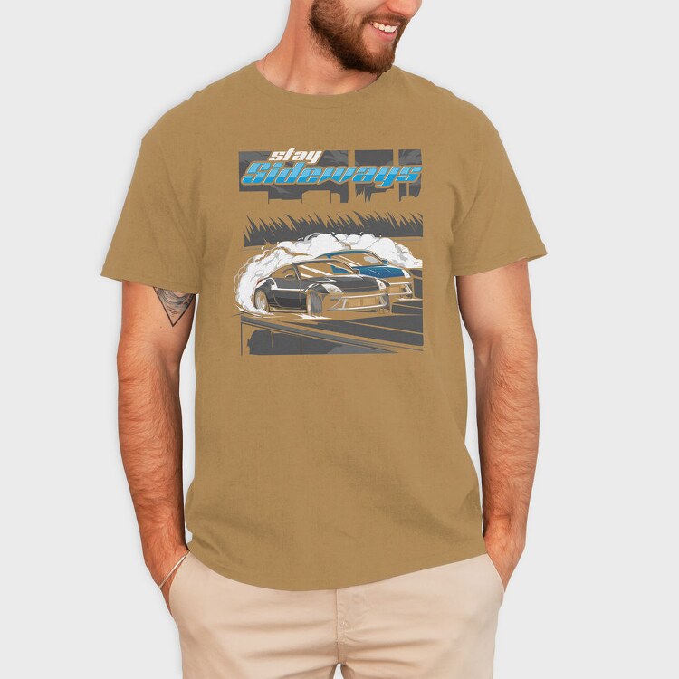 Sideways Drift Car Smoke, Tricou Barbati (Unisex)