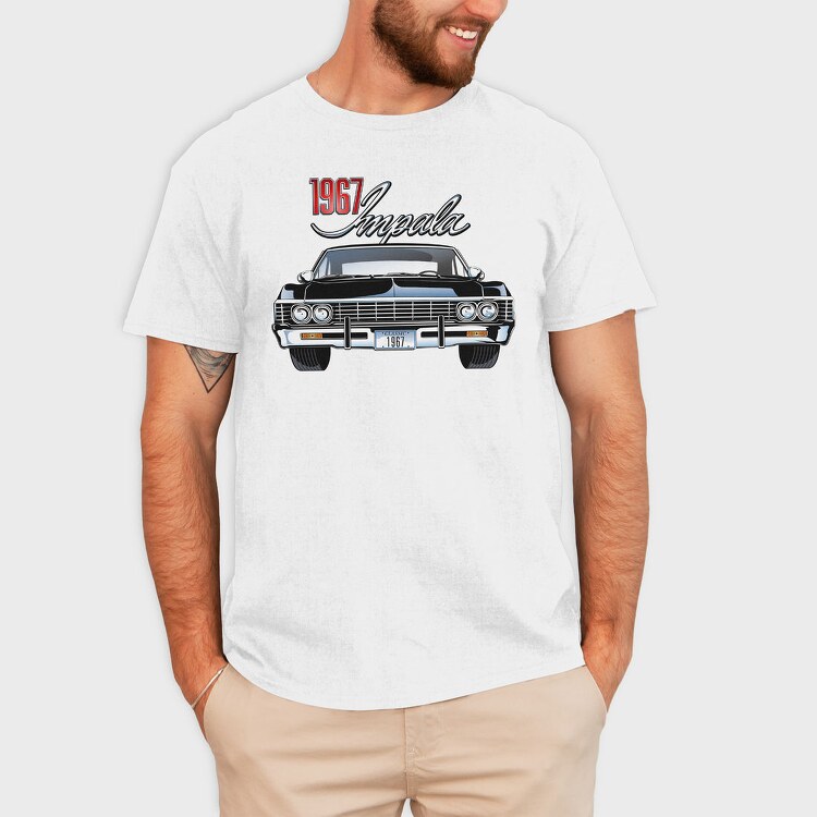 1967 Impala Classic Car Artwork, Tricou Barbati (Unisex)