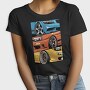 Sports Cars Stance Red Blue Orange, Tricou Femei