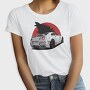 Silver Nissan Gtr Wolf Red Moon, Tricou Femei