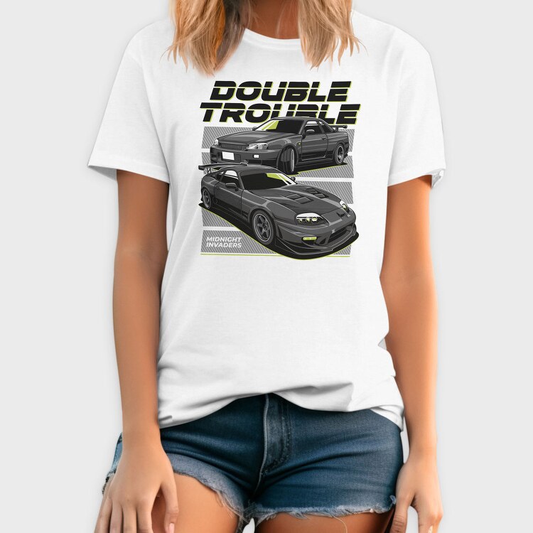 Double Trouble Nissan 240Sx Stance Fast, Tricou Barbati (Unisex)