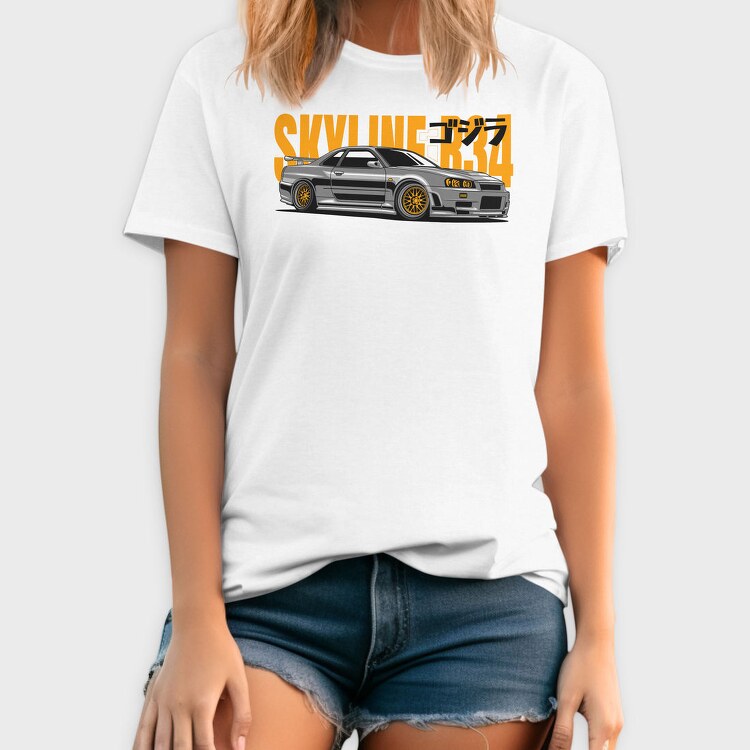 Nissan Skyline Gtr R34 Jdm Fast Mod, Tricou Barbati (Unisex)