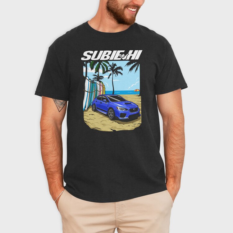 Beach Car Sport Sunny Palm, Tricou Barbati (Unisex)