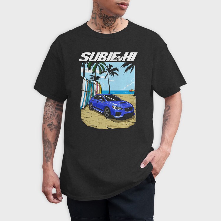Beach Car Sport Sunny Palm, Tricou Barbati (Unisex)