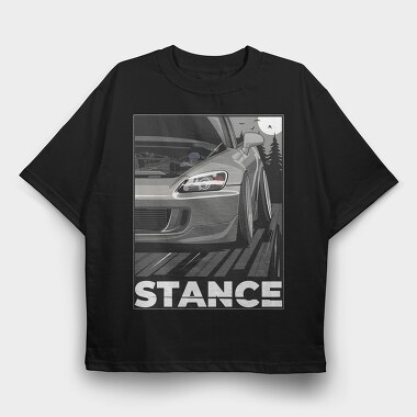 Stance Car Night Road, Tricou Oversize Barbati (Unisex)