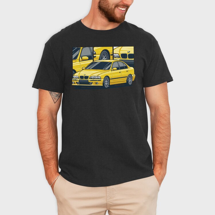 Yellow Bmw 5 Series Fast Mod, Tricou Barbati (Unisex)