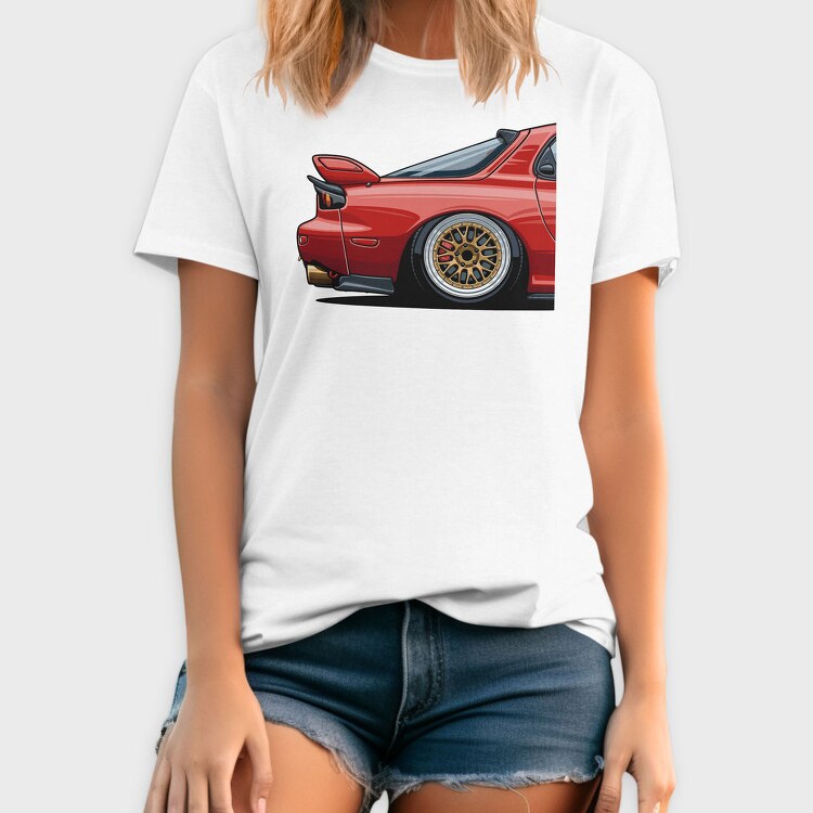 Red Car Modern Stance Fast Mod, Tricou Barbati (Unisex)