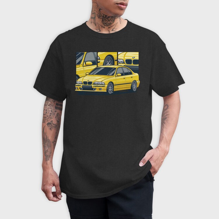 Yellow Bmw 5 Series Fast Mod, Tricou Barbati (Unisex)