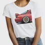 Red Car Modern Stance Fast Mod, Tricou Femei