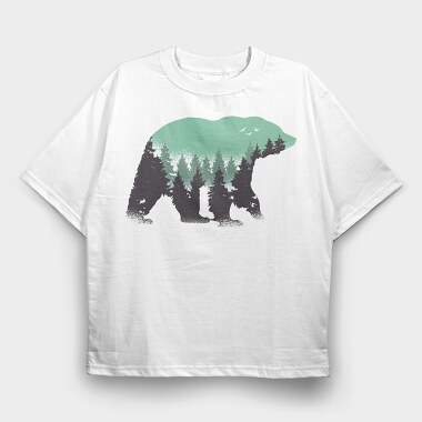 Bear Forest, Tricou Oversize Barbati (Unisex)