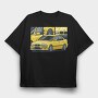 Yellow Bmw 5 Series Fast Mod, Tricou Oversize Barbati (Unisex)