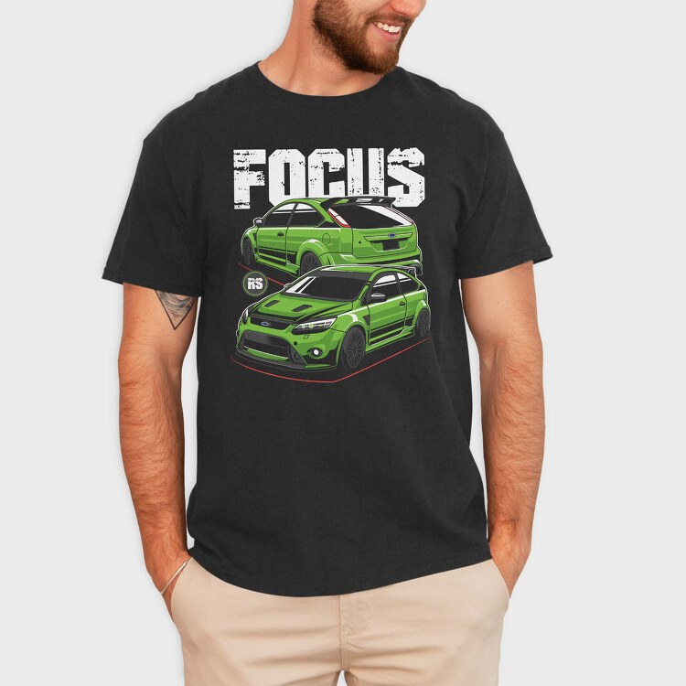 Green Focus Rs Fast Car, Tricou Barbati (Unisex)