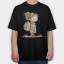 Snowy Adventure Girl, Tricou Oversize Barbati (Unisex)