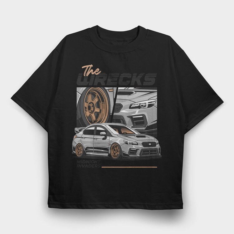 Silver Wrx Wrecked Night, Tricou Oversize Barbati (Unisex)