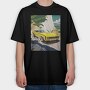 Yellow Chevy Camaro Coastal Cruise, Tricou Oversize Barbati (Unisex)