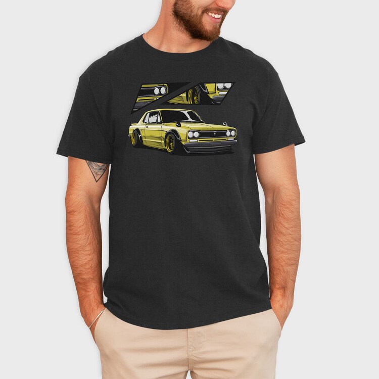 Yellow Nissan 240Sx Stance Fast, Tricou Barbati (Unisex)