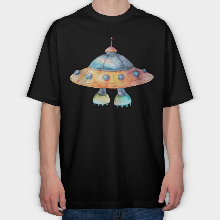 Spaceship Flying Boat, Tricou Oversize Barbati (Unisex)