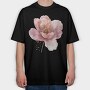 Soft Pink Flower, Tricou Oversize Barbati (Unisex)